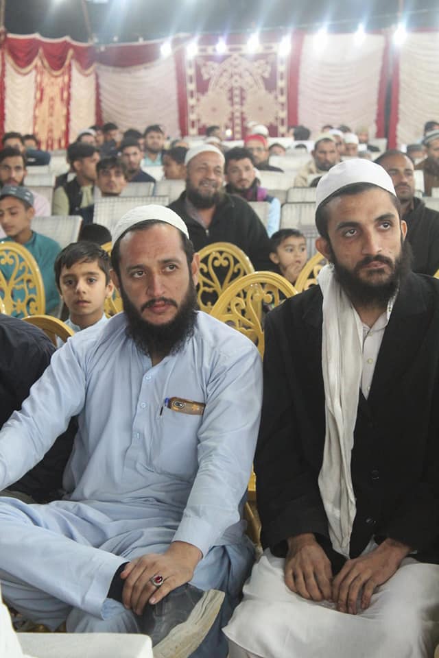 Abstract blue and black geometric pattern